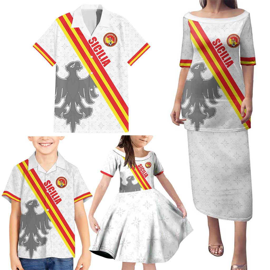 Custom Sicilia Football Family Matching Puletasi and Hawaiian Shirt Animus Tuus Dominus - Wonder Print Shop