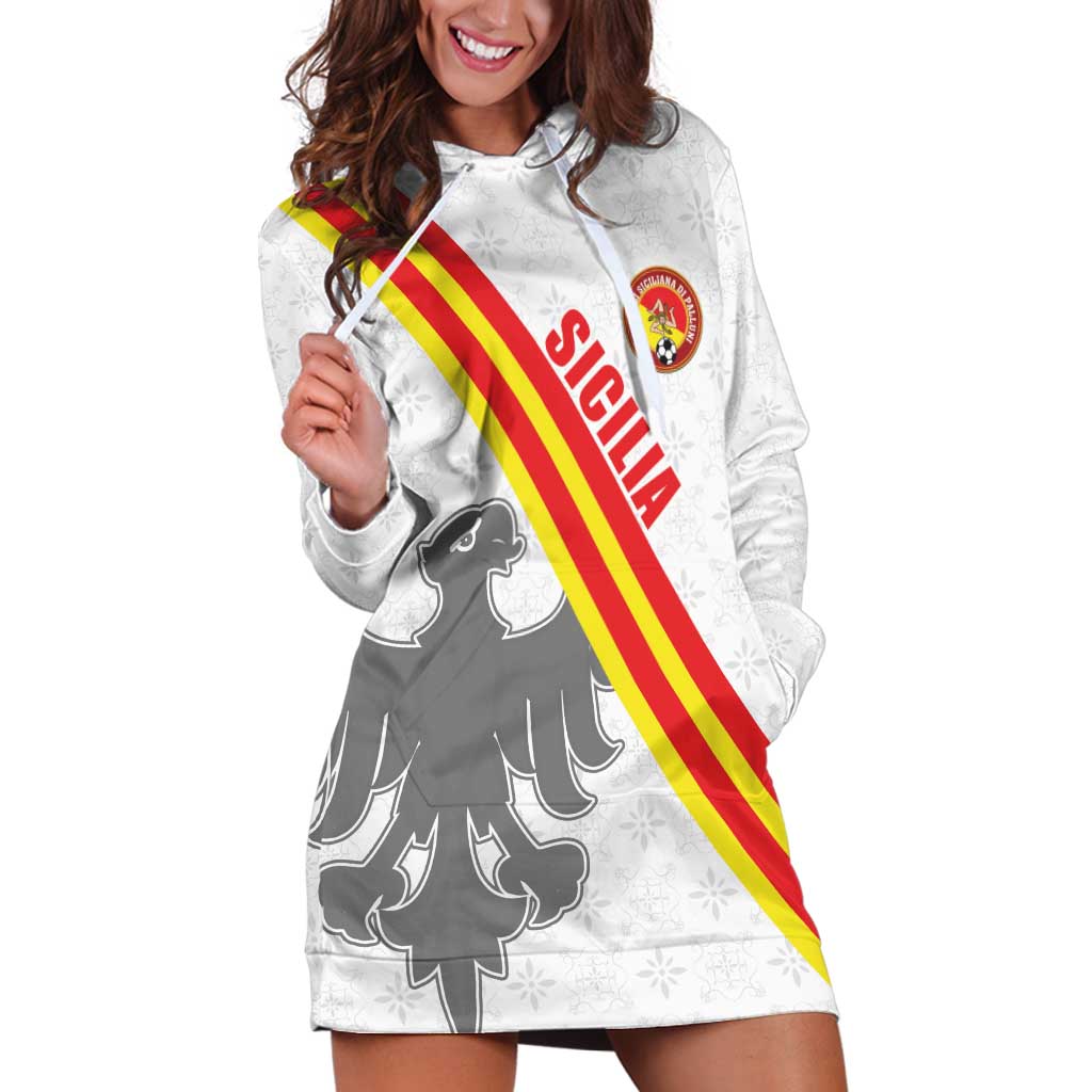 Custom Sicilia Football Hoodie Dress Animus Tuus Dominus - Wonder Print Shop