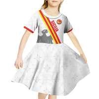 Custom Sicilia Football Kid Short Sleeve Dress Animus Tuus Dominus - Wonder Print Shop