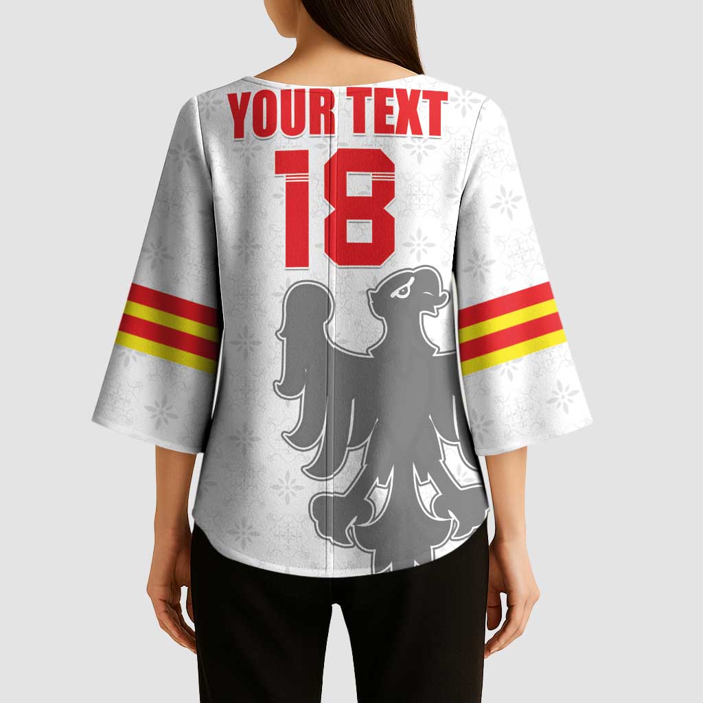 Custom Sicilia Football Kimono Sleeve Blouse Animus Tuus Dominus - Wonder Print Shop