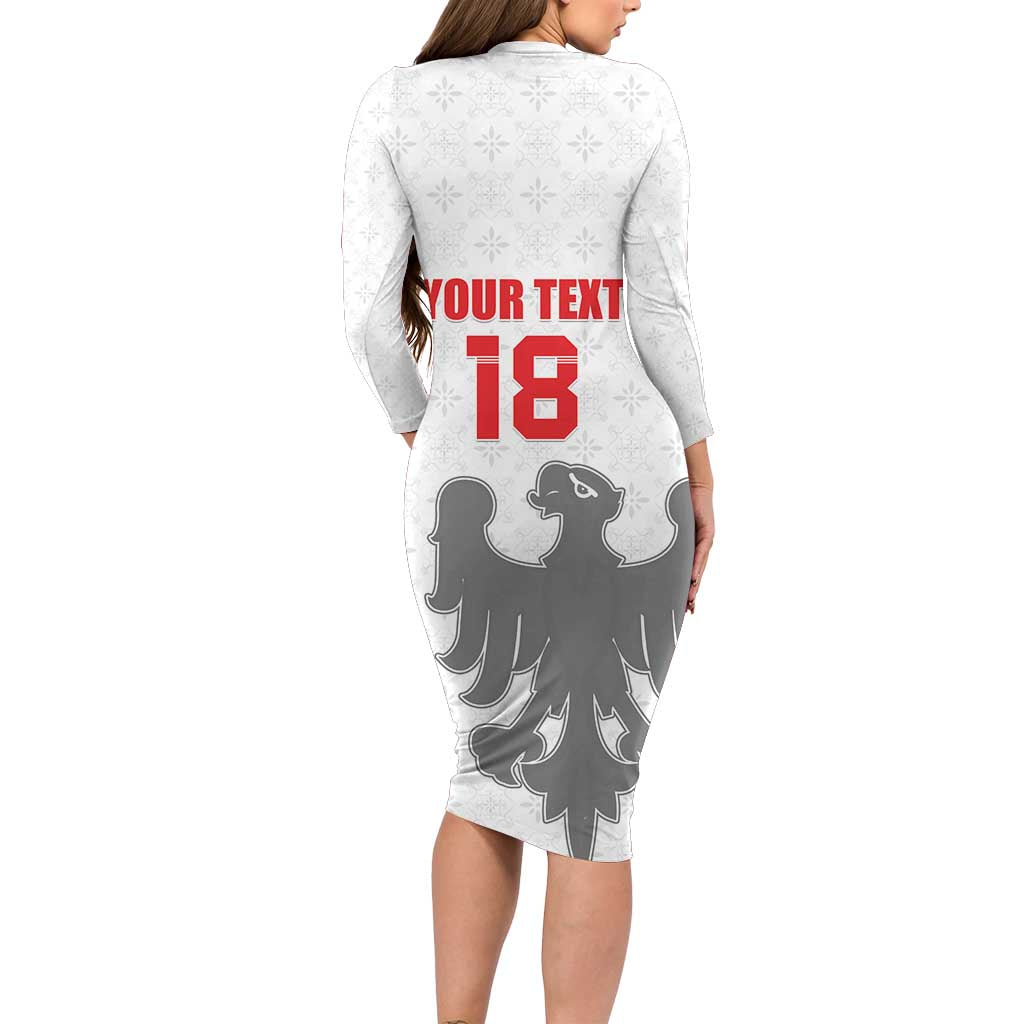 Custom Sicilia Football Long Sleeve Bodycon Dress Animus Tuus Dominus - Wonder Print Shop