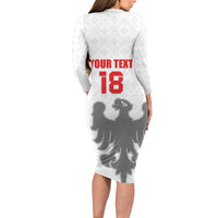 Custom Sicilia Football Long Sleeve Bodycon Dress Animus Tuus Dominus - Wonder Print Shop