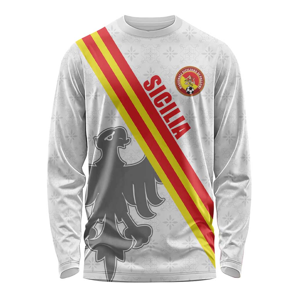 Custom Sicilia Football Long Sleeve Shirt Animus Tuus Dominus - Wonder Print Shop