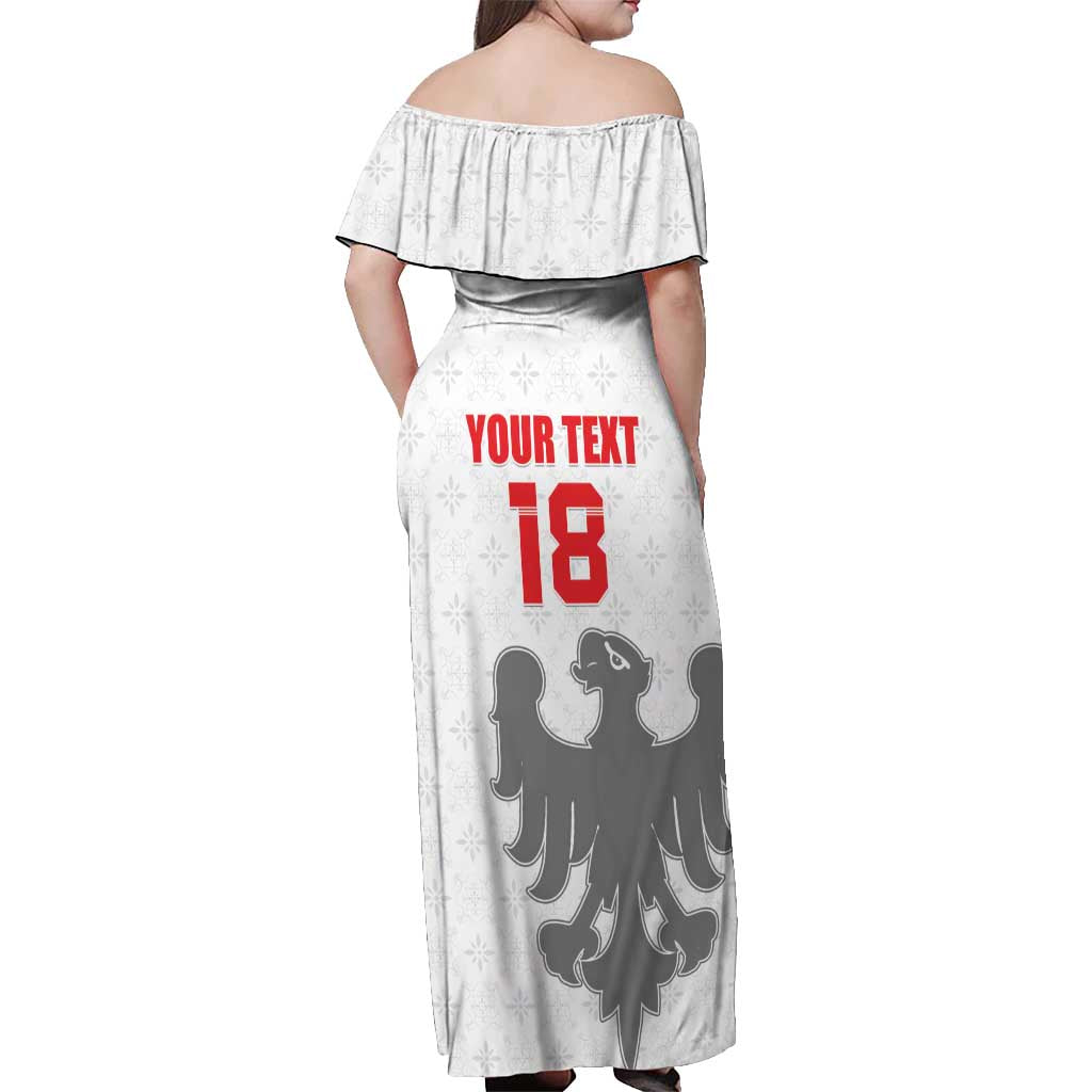 Custom Sicilia Football Off Shoulder Maxi Dress Animus Tuus Dominus - Wonder Print Shop