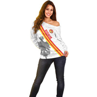 Custom Sicilia Football Off Shoulder Sweater Animus Tuus Dominus - Wonder Print Shop