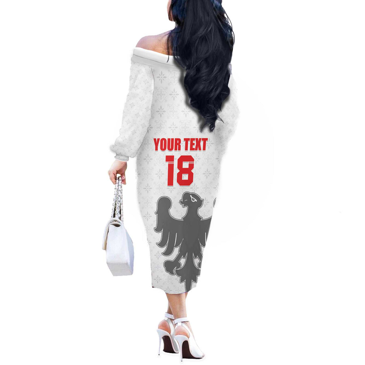 Custom Sicilia Football Off The Shoulder Long Sleeve Dress Animus Tuus Dominus - Wonder Print Shop