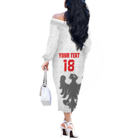 Custom Sicilia Football Off The Shoulder Long Sleeve Dress Animus Tuus Dominus - Wonder Print Shop