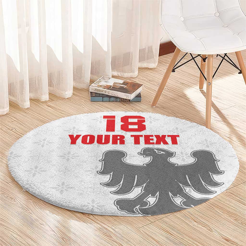 Custom Sicilia Football Round Carpet Animus Tuus Dominus - Wonder Print Shop