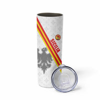 Custom Sicilia Football Skinny Tumbler Animus Tuus Dominus - Wonder Print Shop