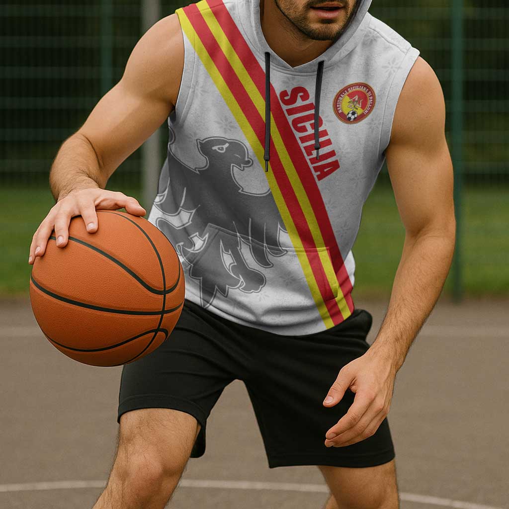 Custom Sicilia Football Sleeveless Hoodie Animus Tuus Dominus - Wonder Print Shop