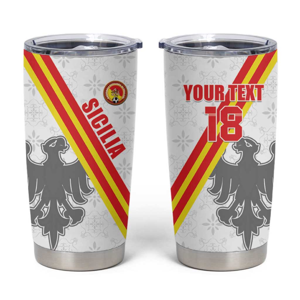 Custom Sicilia Football Tumbler Cup Animus Tuus Dominus - Wonder Print Shop