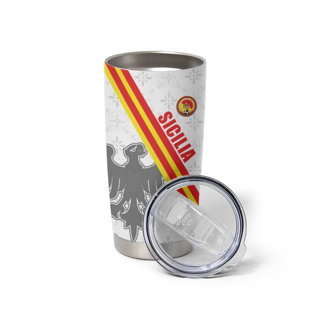 Custom Sicilia Football Tumbler Cup Animus Tuus Dominus - Wonder Print Shop