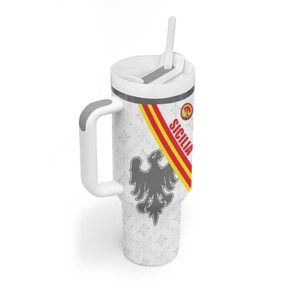 Custom Sicilia Football Tumbler With Handle Animus Tuus Dominus - Wonder Print Shop