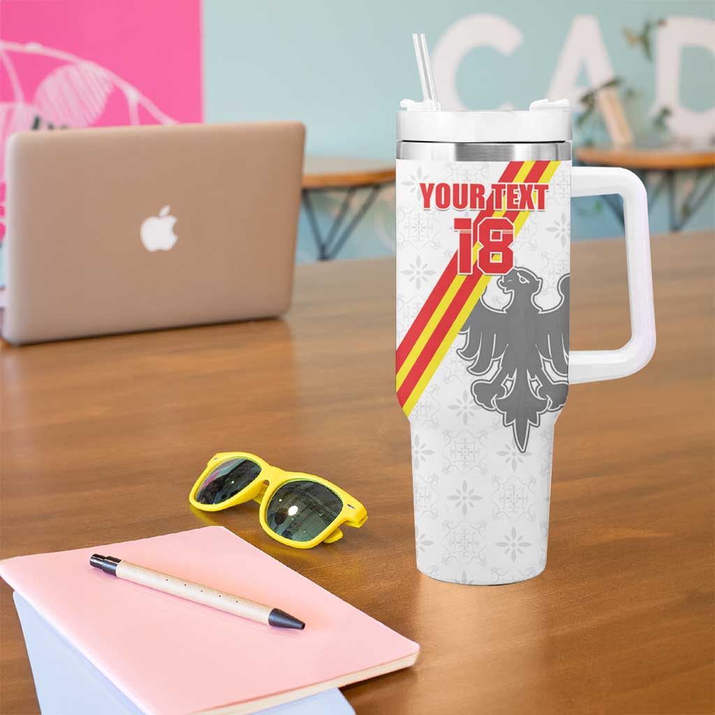 Custom Sicilia Football Tumbler With Handle Animus Tuus Dominus - Wonder Print Shop