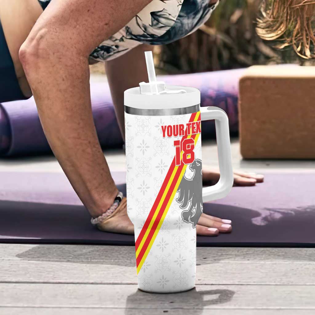 Custom Sicilia Football Tumbler With Handle Animus Tuus Dominus - Wonder Print Shop