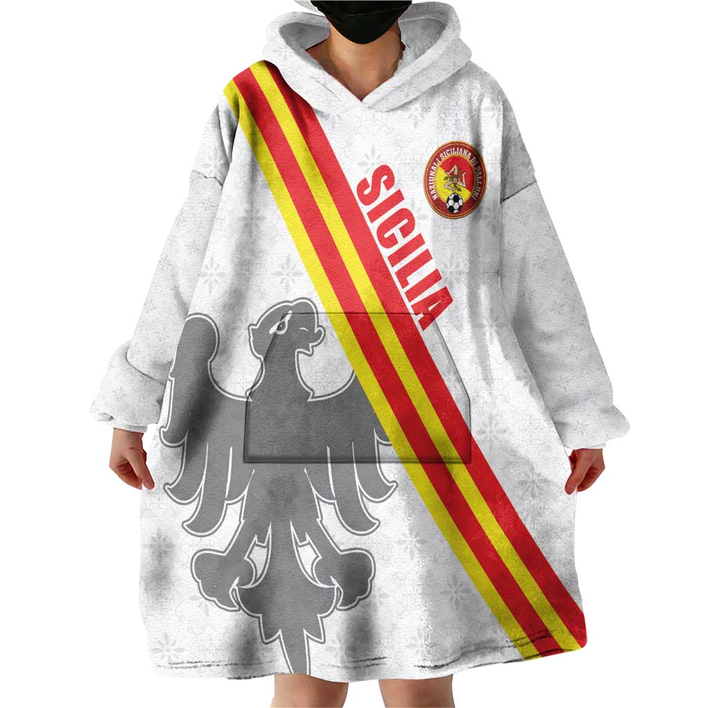 Custom Sicilia Football Wearable Blanket Hoodie Animus Tuus Dominus - Wonder Print Shop