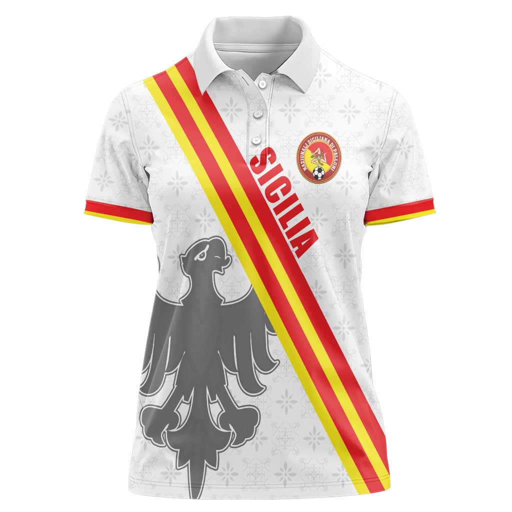 Custom Sicilia Football Women Polo Shirt Animus Tuus Dominus - Wonder Print Shop