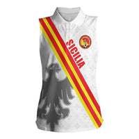 Custom Sicilia Football Women Sleeveless Polo Shirt Animus Tuus Dominus - Wonder Print Shop
