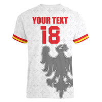 Custom Sicilia Football Women V-Neck T-Shirt Animus Tuus Dominus - Wonder Print Shop