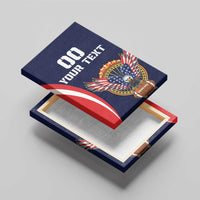 Custom USA Rugby Canvas Wall Art American Eagle With USA Flags - Wonder Print Shop