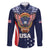 Custom USA Rugby Family Matching Mermaid Dress and Hawaiian Shirt American Eagle With USA Flags - Wonder Print Shop