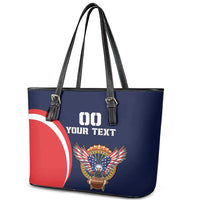 Custom USA Rugby Leather Tote Bag American Eagle With USA Flags - Wonder Print Shop