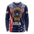 Custom USA Rugby Long Sleeve Shirt American Eagle With USA Flags - Wonder Print Shop