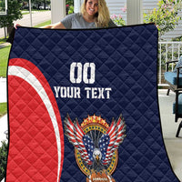 Custom USA Rugby Quilt American Eagle With USA Flags - Wonder Print Shop