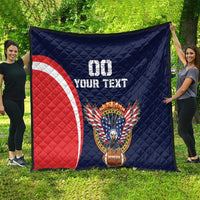 Custom USA Rugby Quilt American Eagle With USA Flags - Wonder Print Shop
