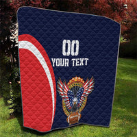 Custom USA Rugby Quilt American Eagle With USA Flags - Wonder Print Shop