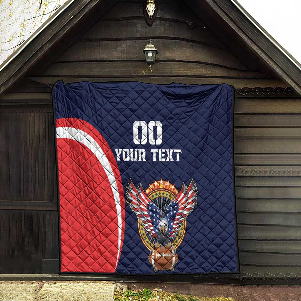 Custom USA Rugby Quilt American Eagle With USA Flags - Wonder Print Shop
