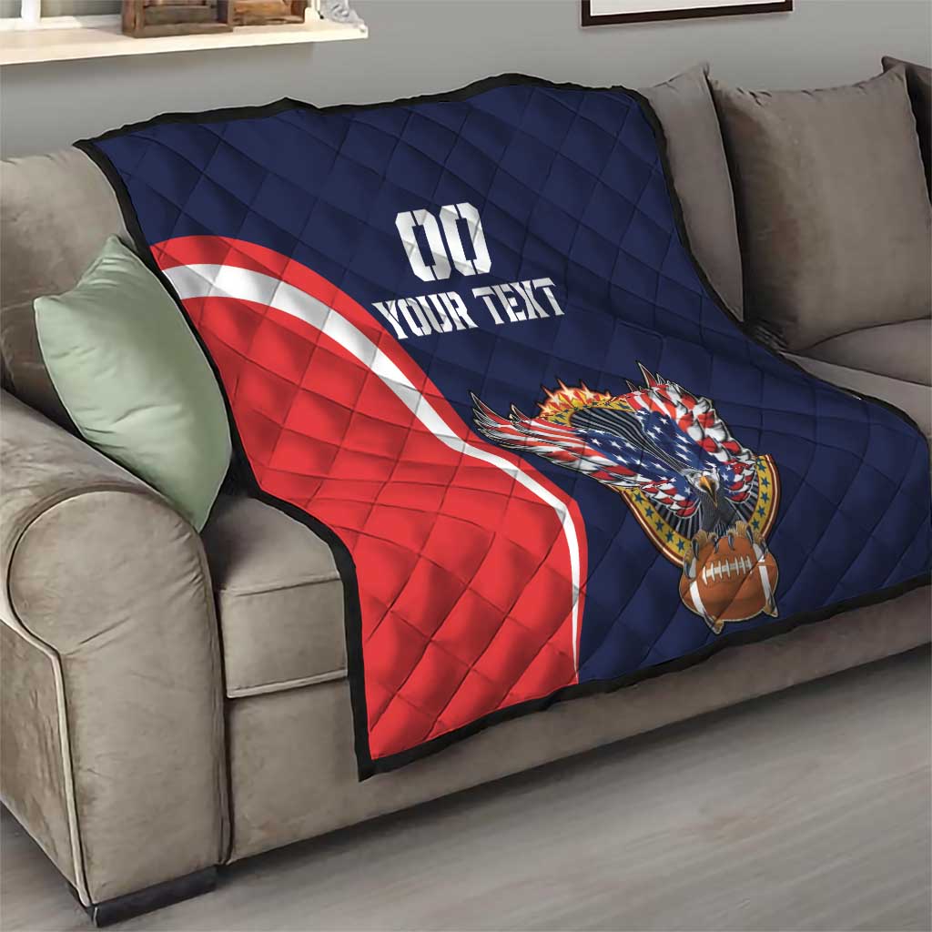Custom USA Rugby Quilt American Eagle With USA Flags - Wonder Print Shop