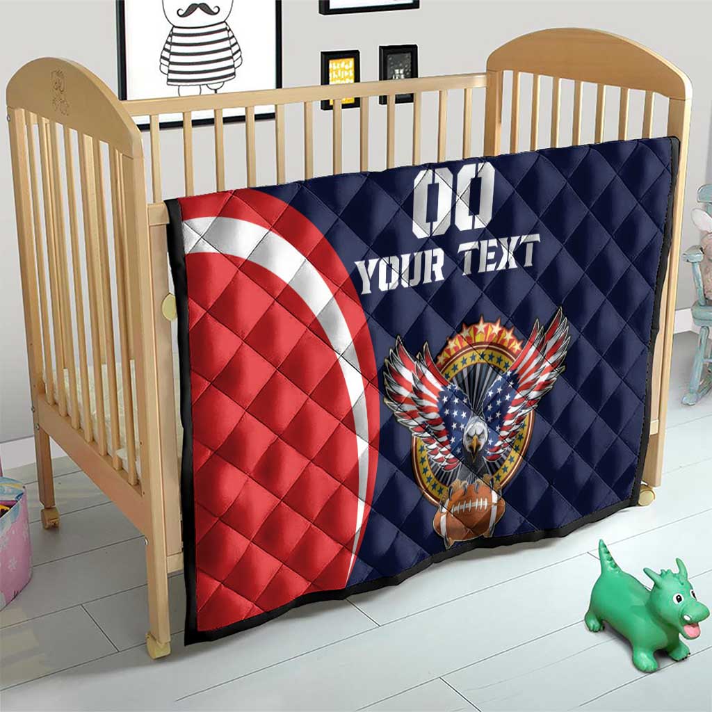 Custom USA Rugby Quilt American Eagle With USA Flags - Wonder Print Shop