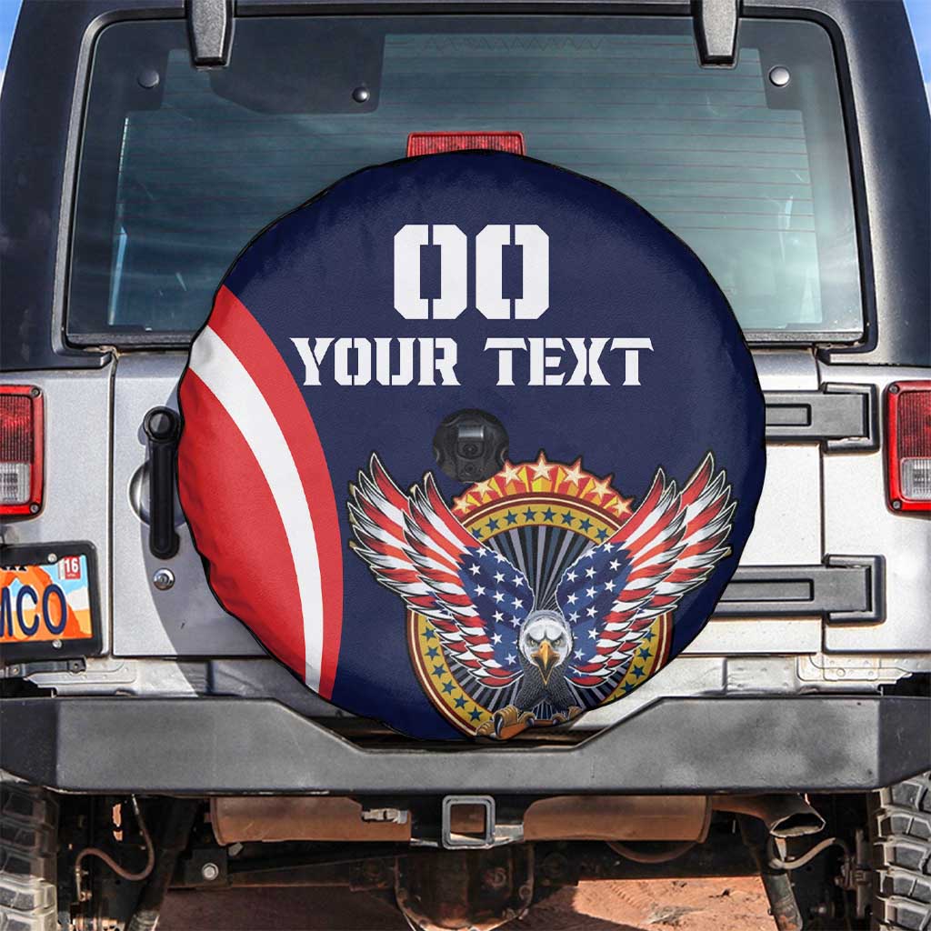 Custom USA Rugby Spare Tire Cover American Eagle With USA Flags - Wonder Print Shop