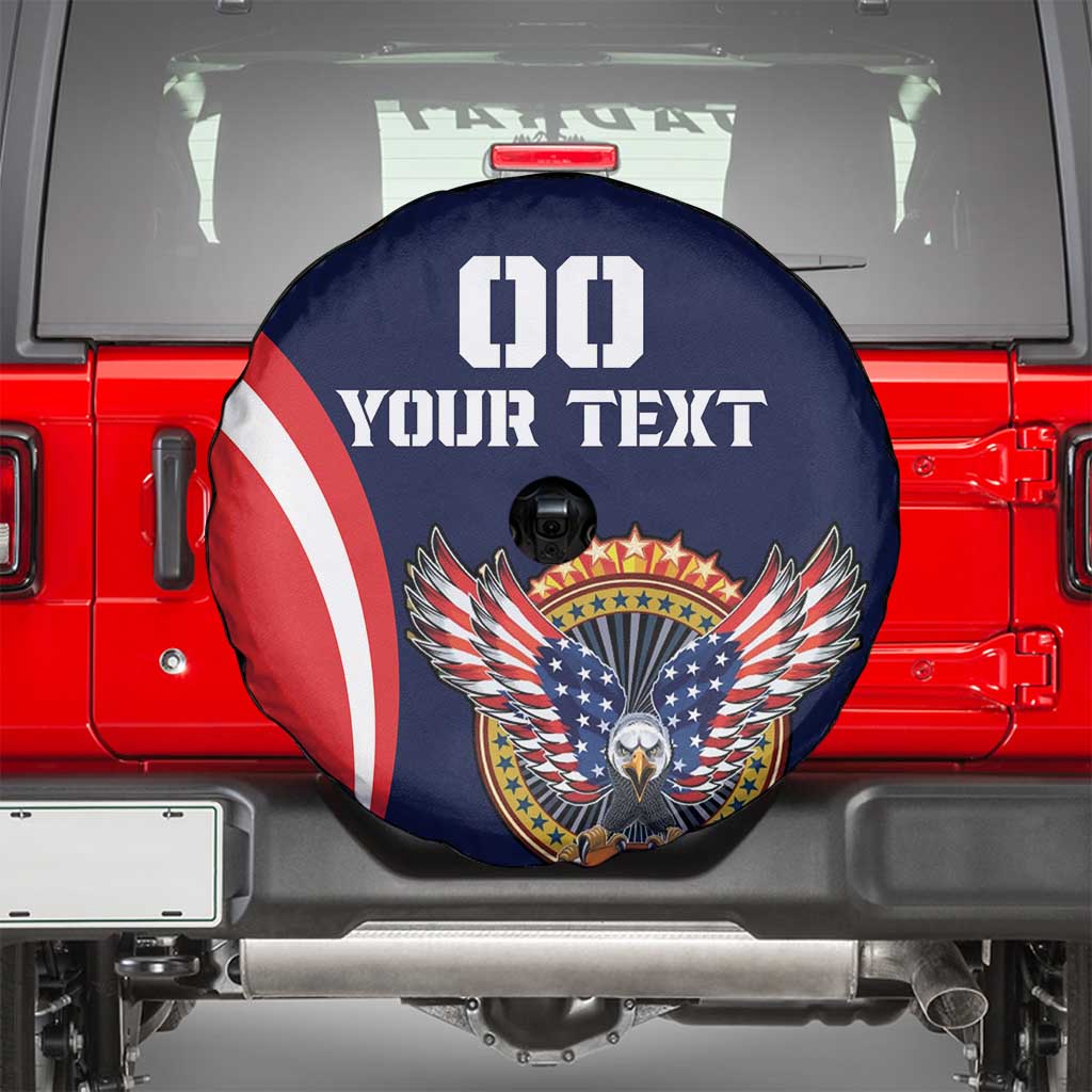Custom USA Rugby Spare Tire Cover American Eagle With USA Flags - Wonder Print Shop