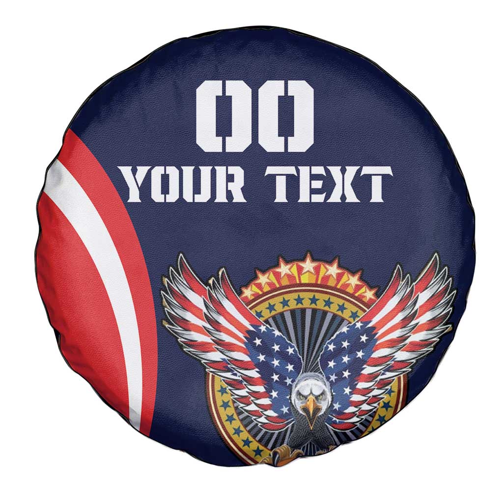 Custom USA Rugby Spare Tire Cover American Eagle With USA Flags - Wonder Print Shop