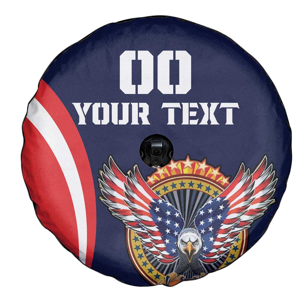 Custom USA Rugby Spare Tire Cover American Eagle With USA Flags - Wonder Print Shop