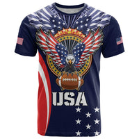 Custom USA Rugby T Shirt American Eagle With USA Flags - Wonder Print Shop