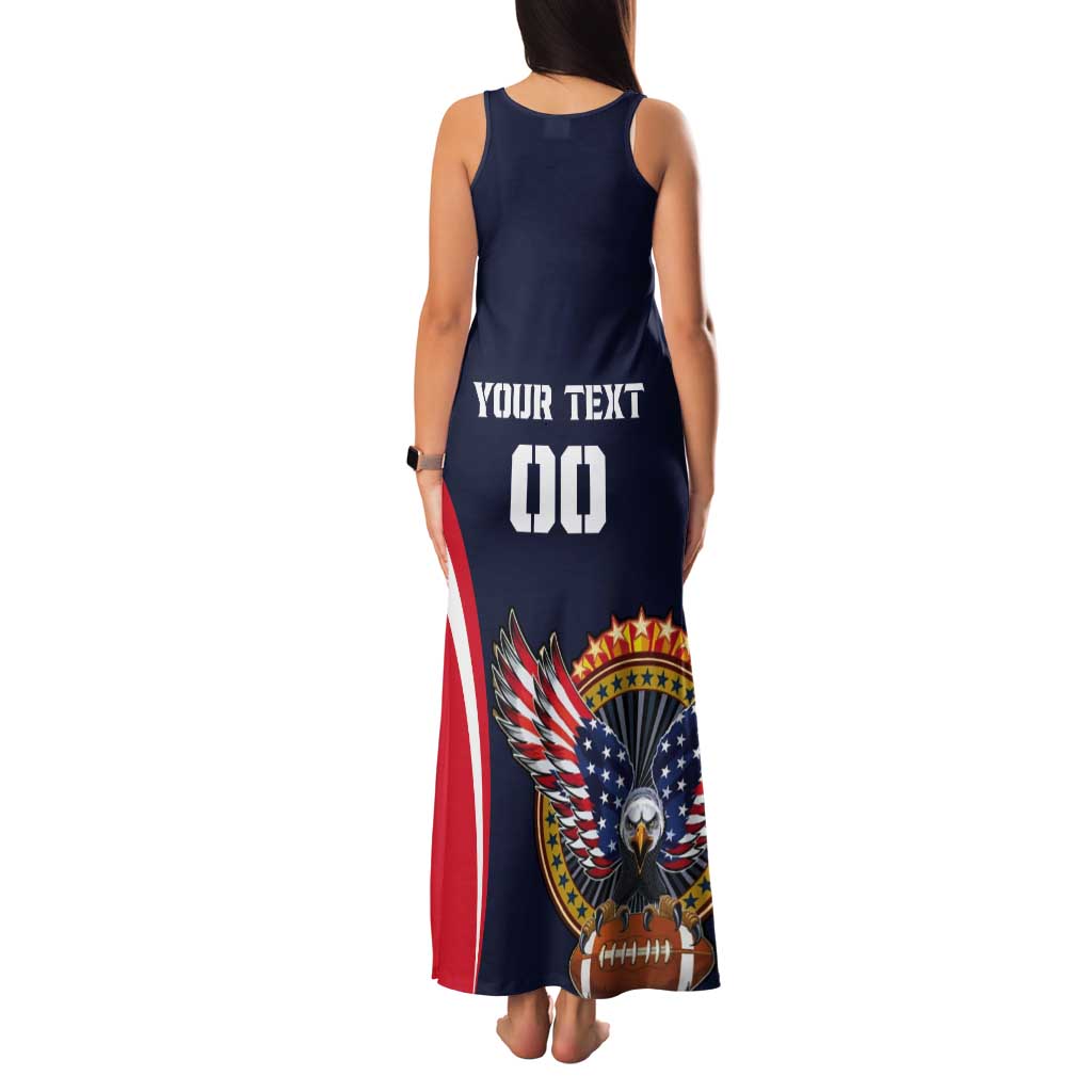 Custom USA Rugby Tank Maxi Dress American Eagle With USA Flags - Wonder Print Shop