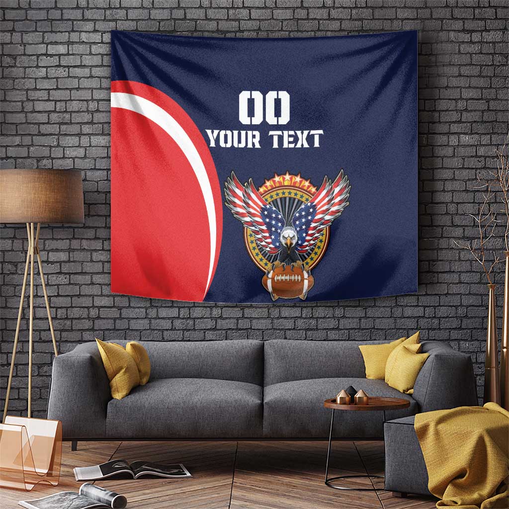Custom USA Rugby Tapestry American Eagle With USA Flags - Wonder Print Shop