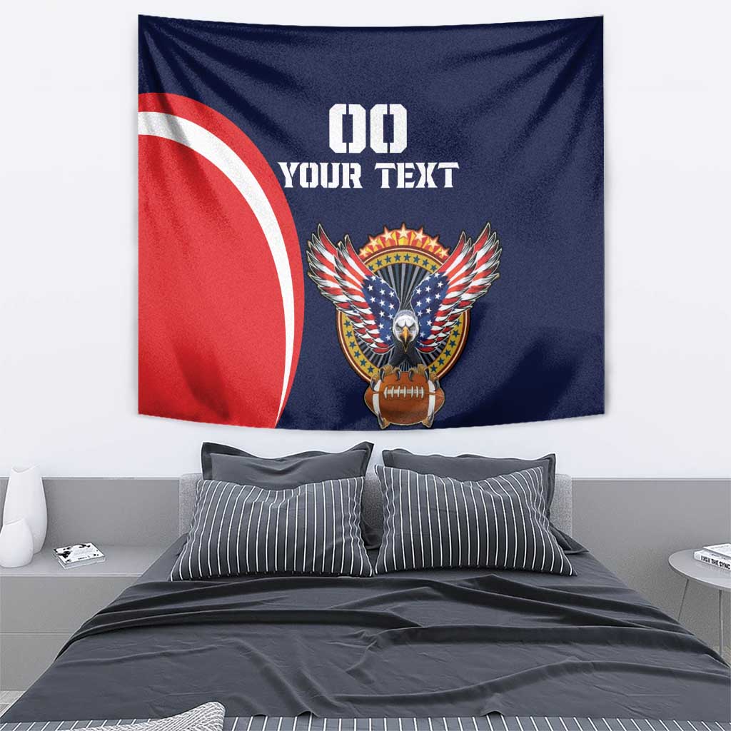 Custom USA Rugby Tapestry American Eagle With USA Flags - Wonder Print Shop