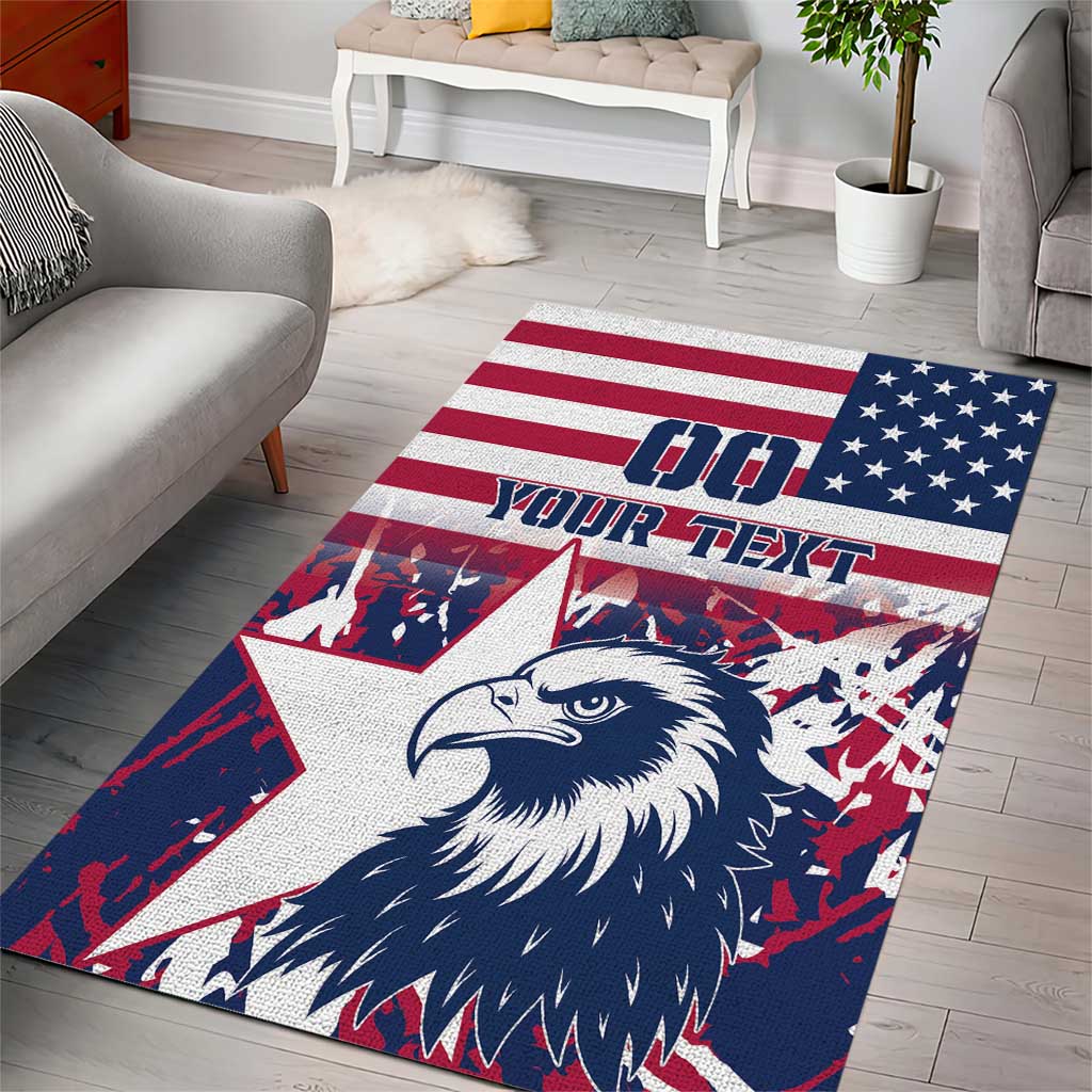 Custom USA Rugby Area Rug Pacific Go Eagles 2024 - Wonder Print Shop