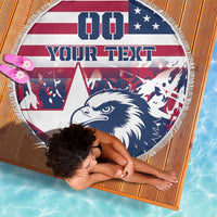 Custom USA Rugby Beach Blanket Pacific Go Eagles 2024 - Wonder Print Shop