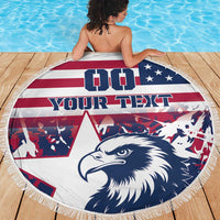 Custom USA Rugby Beach Blanket Pacific Go Eagles 2024 - Wonder Print Shop