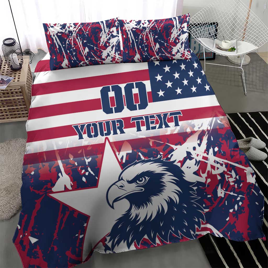 Custom USA Rugby Bedding Set Pacific Go Eagles 2024 - Wonder Print Shop
