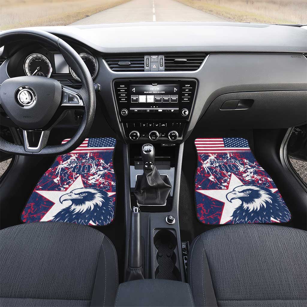 Custom USA Rugby Car Mats Pacific Go Eagles 2024 - Wonder Print Shop