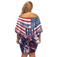 Custom USA Rugby Family Matching Off Shoulder Short Dress and Hawaiian Shirt Pacific Go Eagles 2024 - Wonder Print Shop