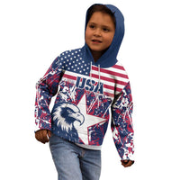 Custom USA Rugby Kid Hoodie Pacific Go Eagles 2024 - Wonder Print Shop