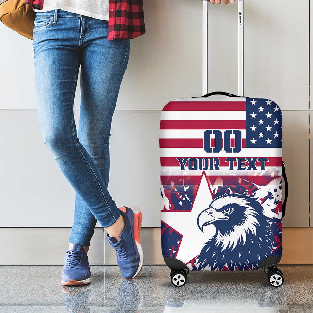 Custom USA Rugby Luggage Cover Pacific Go Eagles 2024 - Wonder Print Shop