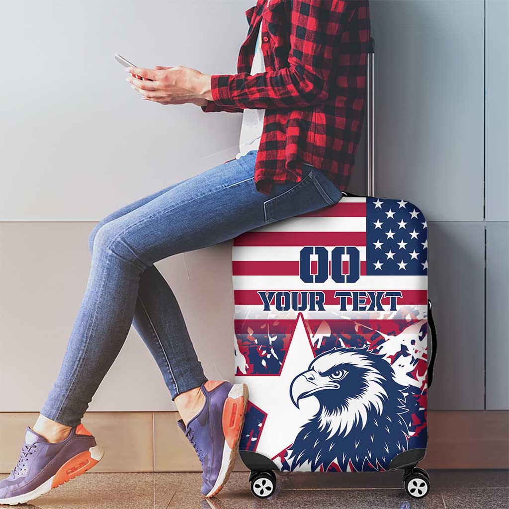 Custom USA Rugby Luggage Cover Pacific Go Eagles 2024 - Wonder Print Shop